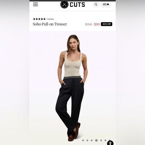 Cuts Clothing Soho Pull-on Trouser in Black